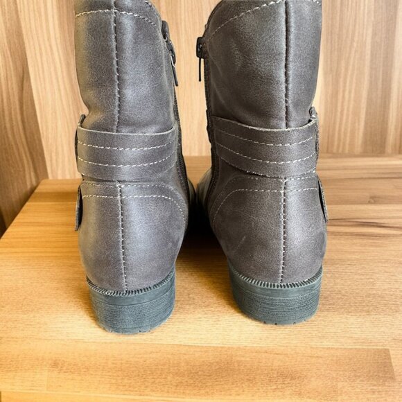 Dark Taupe Nubuck Vegan Leather winter boots Womens size 6 - Picture 4 of 5